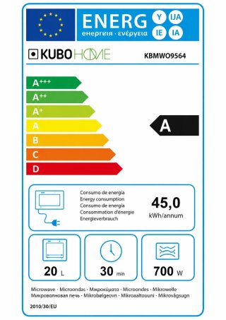 MICROONDAS KUBO 20L GRILL BLANCO