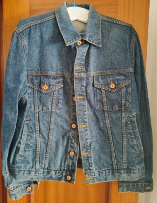 Chaqueta Vaquera Hombre Azul Oscuro 100% Algodón.