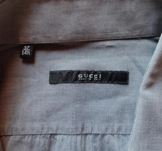 Camicia Gucci uomo gemelli grigia