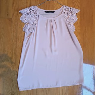 Blusa Zara Rosa Palo Verano Talla S