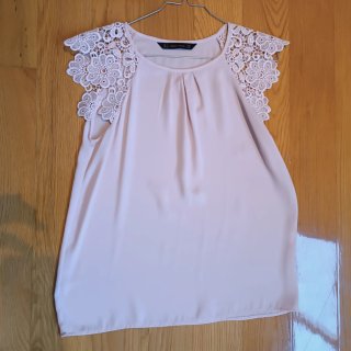 Blusa Zara Rosa Palo Verano Talla S