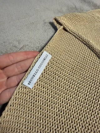 Brunello Cucinelli cardigan in maglia beige