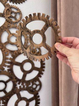 Decoración de pared de engranajes metálicos