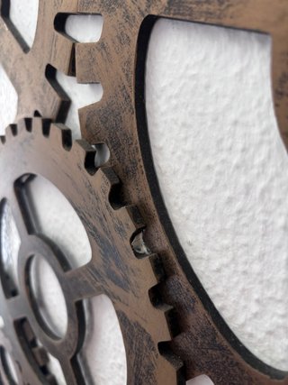 Decoración de pared de engranajes metálicos
