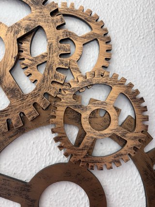 Decoración de pared de engranajes metálicos