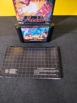 Aladdin Sega Mega Drive Cartucho y Manual