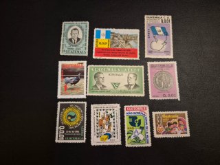 Lote de 10 Sellos Guatemala