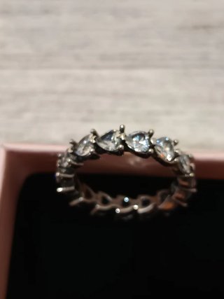 Anillo Pandora Corazones Plata