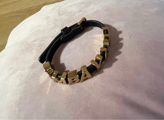 Pulsera Bimba y Lola cuero y dorado