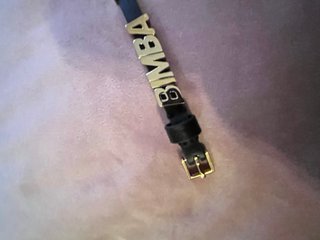 Pulsera Bimba y Lola cuero y dorado