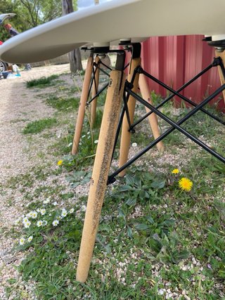 2 Sillas Blancas Patas Madera