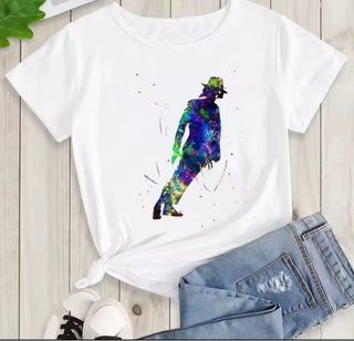 Camiseta Michael Jackson Acuarela