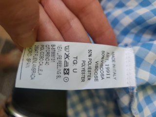 Vestido cuadros vichy azul y blanco