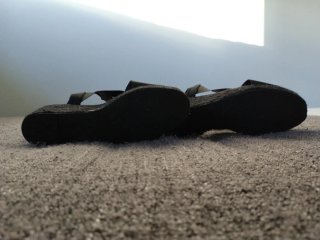 Sandalias Women'secret tacón negras