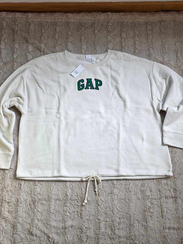 Sudadera Gap Mujer Nueva Beige y Verde