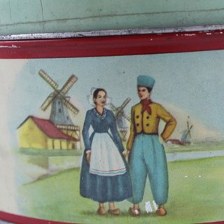 Antica Scatola di Latta Galletas Cuétara Assortimento Europeo Anni '50