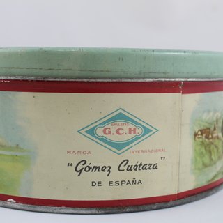 Antica Scatola di Latta Galletas Cuétara Assortimento Europeo Anni '50