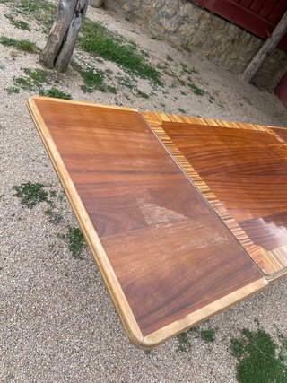 Mesa de comedor extensible de madera
