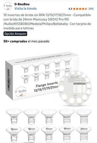 Adaptadores sacaleches O-BouBou 15-21mm