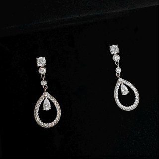 Pendientes Plata de Ley Lágrima Boda Gala Evento