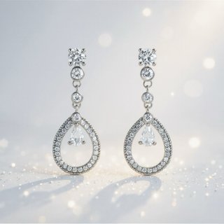 Pendientes Plata de Ley Lágrima Boda Gala Evento