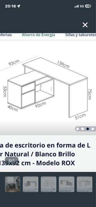 Escritorio de madera estilo moderno