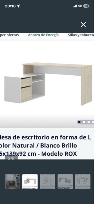Escritorio de madera estilo moderno