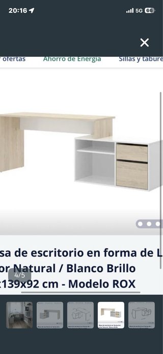 Escritorio de madera estilo moderno