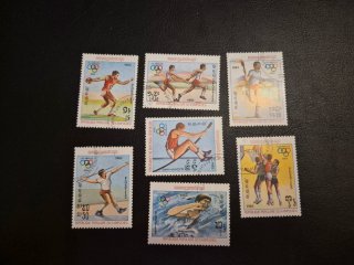 Sellos Camboya 1983 Los Angeles Olimpiadas