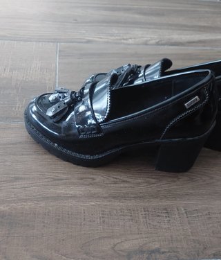 Mocasines de tacón negros