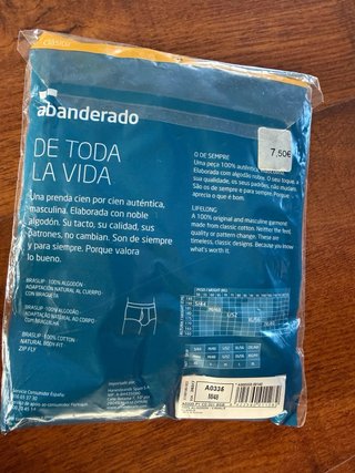 Lote de 14 Calzoncillos Abanderado Talla M Blanco