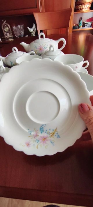 Juego de té porcelana flores