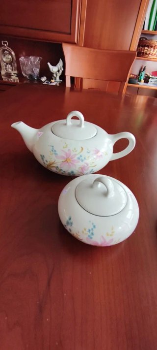 Juego de té porcelana flores