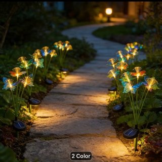 Luces Solares Mariposa LED Multicolor