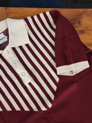 Magcap England Polo Maglia Bordeaux Taglia M