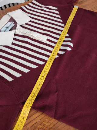 Magcap England Polo Maglia Bordeaux Taglia M