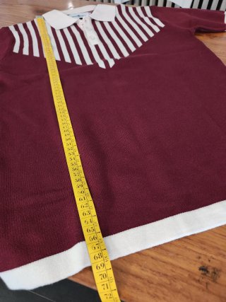 Magcap England Polo Maglia Bordeaux Taglia M