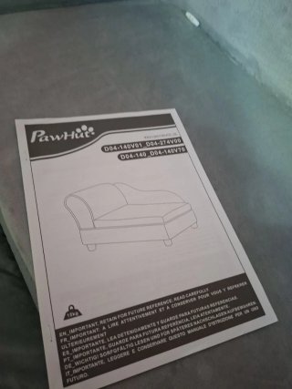 Sofá Cama para Perro Gris perla