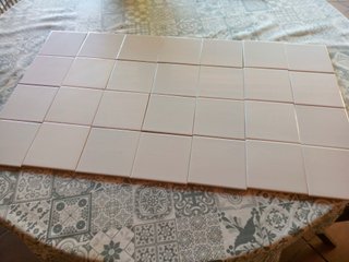 28 Azulejos Blancos Brillo 20x20 Sin Uso