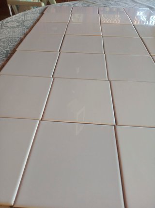 28 Azulejos Blancos Brillo 20x20 Sin Uso