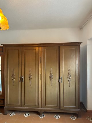 Dormitorio antiguo madera. Colchón Flex