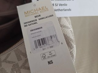 Bolso Michael Kors blanco y marrón