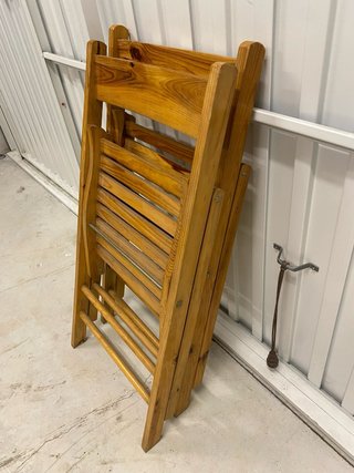 2 Sillas Madera Plegables