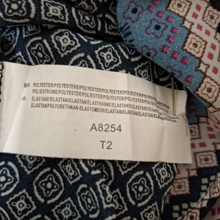 Vestido Deux azul estampado geométrico