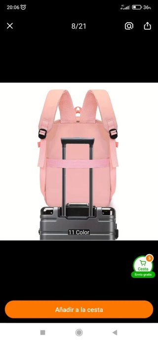Mochila cabina y neceser.