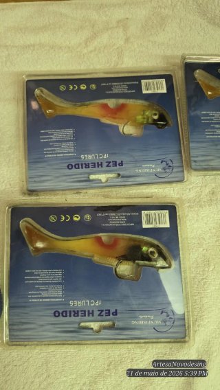 Estuche de pesca con señuelos y plomos