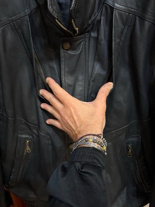 Icona anni '80 vera pelle vintage biker jacket