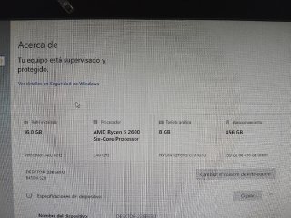 PC Gaming Negro con Luces de colores