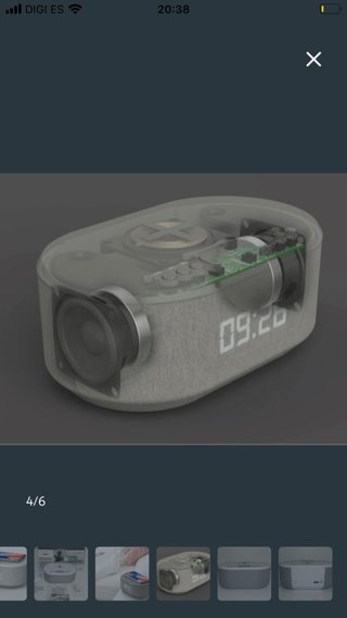 Despertador Bluetooth Carga USB Radio FM