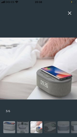 Despertador Bluetooth Carga USB Radio FM